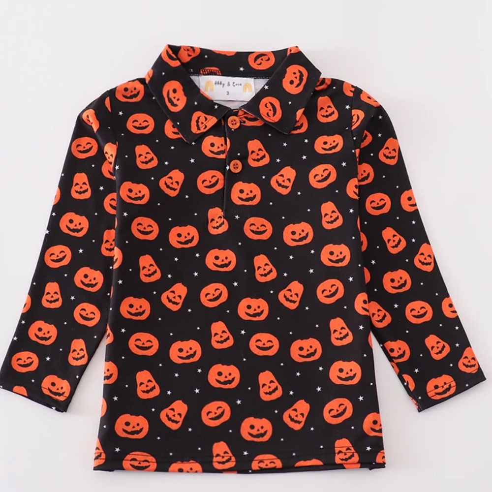 Kids Halloween Pumpkin Shirt